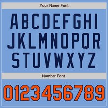 Laden Sie das Bild in den Galerie-Viewer, Custom Light Blue Orange-Navy Authentic Two Tone Baseball Jersey