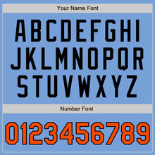 Laden Sie das Bild in den Galerie-Viewer, Custom Light Blue Orange-Black Authentic Two Tone Baseball Jersey