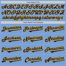 Laden Sie das Bild in den Galerie-Viewer, Custom Light Blue Navy-Gold Authentic Two Tone Baseball Jersey