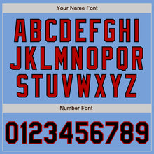 Laden Sie das Bild in den Galerie-Viewer, Custom Light Blue Black-Red Authentic Two Tone Baseball Jersey