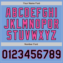 Laden Sie das Bild in den Galerie-Viewer, Custom Light Blue Black-Pink Authentic Two Tone Baseball Jersey