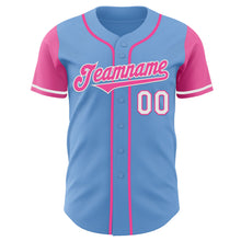 Загрузить изображение в средство просмотра галереи, Custom Light Blue Pink-White Authentic Two Tone Baseball Jersey