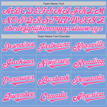 Загрузить изображение в средство просмотра галереи, Custom Light Blue Pink-White Authentic Two Tone Baseball Jersey