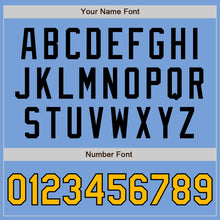 Laden Sie das Bild in den Galerie-Viewer, Custom Light Blue Gold-Black Authentic Two Tone Baseball Jersey