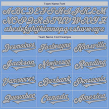 Laden Sie das Bild in den Galerie-Viewer, Custom Light Blue Gray-Steel Gray Authentic Two Tone Baseball Jersey