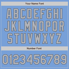 Laden Sie das Bild in den Galerie-Viewer, Custom Light Blue Gray-Steel Gray Authentic Two Tone Baseball Jersey