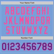 Laden Sie das Bild in den Galerie-Viewer, Custom Light Blue Purple-Pink Authentic Two Tone Baseball Jersey