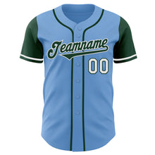 Laden Sie das Bild in den Galerie-Viewer, Custom Light Blue Green-White Authentic Two Tone Baseball Jersey