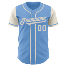Laden Sie das Bild in den Galerie-Viewer, Custom Light Blue Cream Authentic Two Tone Baseball Jersey