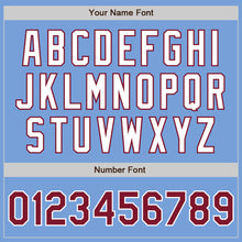 Laden Sie das Bild in den Galerie-Viewer, Custom Light Blue Crimson-White Authentic Two Tone Baseball Jersey