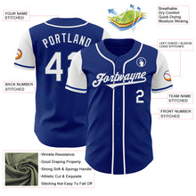 Laden Sie das Bild in den Galerie-Viewer, Custom Royal White Authentic Two Tone Baseball Jersey