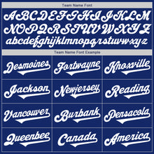 Laden Sie das Bild in den Galerie-Viewer, Custom Royal White Authentic Two Tone Baseball Jersey