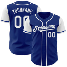 Laden Sie das Bild in den Galerie-Viewer, Custom Royal White Authentic Two Tone Baseball Jersey