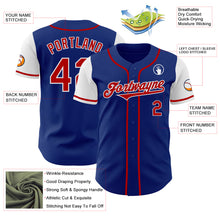 Load image into Gallery viewer, Custom Royal Red-White Authentic Two Tone Baseball Jersey