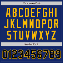 Load image into Gallery viewer, Custom Royal Black-Gold Authentic Two Tone Baseball Jersey