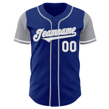 Laden Sie das Bild in den Galerie-Viewer, Custom Royal White-Gray Authentic Two Tone Baseball Jersey
