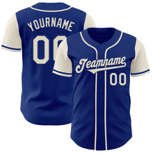 Load image into Gallery viewer, Custom Royal Cream Authentic Two Tone Baseball Jersey
