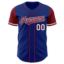 Load image into Gallery viewer, Custom Royal Crimson-White Authentic Two Tone Baseball Jersey