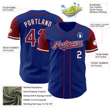 Load image into Gallery viewer, Custom Royal Crimson-White Authentic Two Tone Baseball Jersey