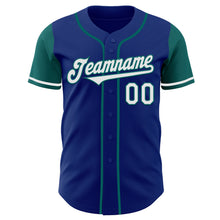 Laden Sie das Bild in den Galerie-Viewer, Custom Royal White-Teal Authentic Two Tone Baseball Jersey