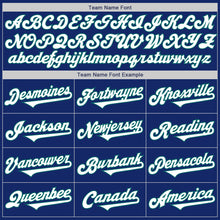 Laden Sie das Bild in den Galerie-Viewer, Custom Royal White-Teal Authentic Two Tone Baseball Jersey