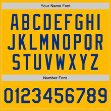 Laden Sie das Bild in den Galerie-Viewer, Custom Gold Royal Authentic Two Tone Baseball Jersey