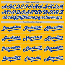 Laden Sie das Bild in den Galerie-Viewer, Custom Gold Royal-White Authentic Two Tone Baseball Jersey