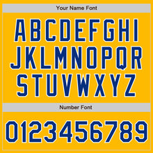 Laden Sie das Bild in den Galerie-Viewer, Custom Gold Royal-White Authentic Two Tone Baseball Jersey