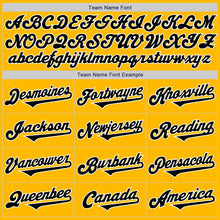 Laden Sie das Bild in den Galerie-Viewer, Custom Gold Black-White Authentic Two Tone Baseball Jersey