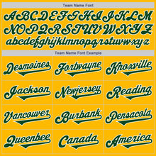 Laden Sie das Bild in den Galerie-Viewer, Custom Gold Green-White Authentic Two Tone Baseball Jersey