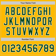 Laden Sie das Bild in den Galerie-Viewer, Custom Gold Green-White Authentic Two Tone Baseball Jersey