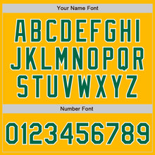 Laden Sie das Bild in den Galerie-Viewer, Custom Gold Kelly Green-White Authentic Two Tone Baseball Jersey