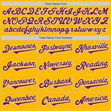 Laden Sie das Bild in den Galerie-Viewer, Custom Gold Crimson-White Authentic Two Tone Baseball Jersey