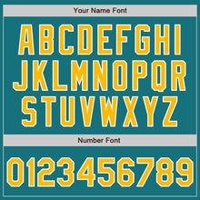 Laden Sie das Bild in den Galerie-Viewer, Custom Teal Gold-White Authentic Two Tone Baseball Jersey
