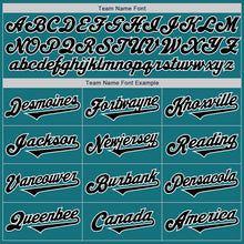 Laden Sie das Bild in den Galerie-Viewer, Custom Teal Black-White Authentic Two Tone Baseball Jersey