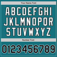 Laden Sie das Bild in den Galerie-Viewer, Custom Teal Black-White Authentic Two Tone Baseball Jersey