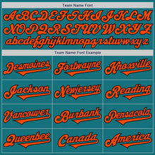 Laden Sie das Bild in den Galerie-Viewer, Custom Teal Orange-Black Authentic Two Tone Baseball Jersey