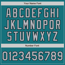 Laden Sie das Bild in den Galerie-Viewer, Custom Teal Gray-Black Authentic Two Tone Baseball Jersey