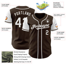 Laden Sie das Bild in den Galerie-Viewer, Custom Brown White Authentic Two Tone Baseball Jersey