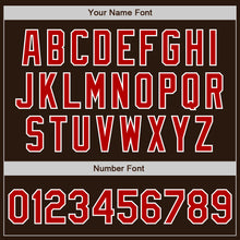 Загрузить изображение в средство просмотра галереи, Custom Brown Red-White Authentic Two Tone Baseball Jersey