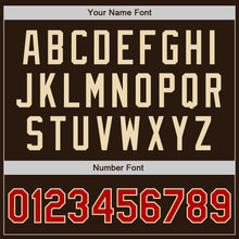Загрузить изображение в средство просмотра галереи, Custom Brown Red-Cream Authentic Two Tone Baseball Jersey