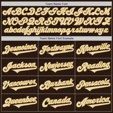Загрузить изображение в средство просмотра галереи, Custom Brown Cream-Old Gold Authentic Two Tone Baseball Jersey
