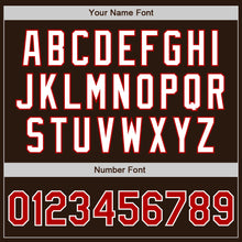 Загрузить изображение в средство просмотра галереи, Custom Brown Red-White Authentic Two Tone Baseball Jersey