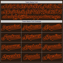 Загрузить изображение в средство просмотра галереи, Custom Brown Orange Authentic Two Tone Baseball Jersey