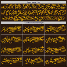 Laden Sie das Bild in den Galerie-Viewer, Custom Brown Gold Authentic Two Tone Baseball Jersey
