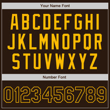 Laden Sie das Bild in den Galerie-Viewer, Custom Brown Gold Authentic Two Tone Baseball Jersey