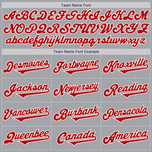 Laden Sie das Bild in den Galerie-Viewer, Custom Gray Red-White Authentic Two Tone Baseball Jersey