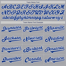 Laden Sie das Bild in den Galerie-Viewer, Custom Gray Royal-White Authentic Two Tone Baseball Jersey