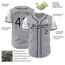 Laden Sie das Bild in den Galerie-Viewer, Custom Gray Black-White Authentic Two Tone Baseball Jersey