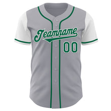 Laden Sie das Bild in den Galerie-Viewer, Custom Gray Kelly Green-White Authentic Two Tone Baseball Jersey